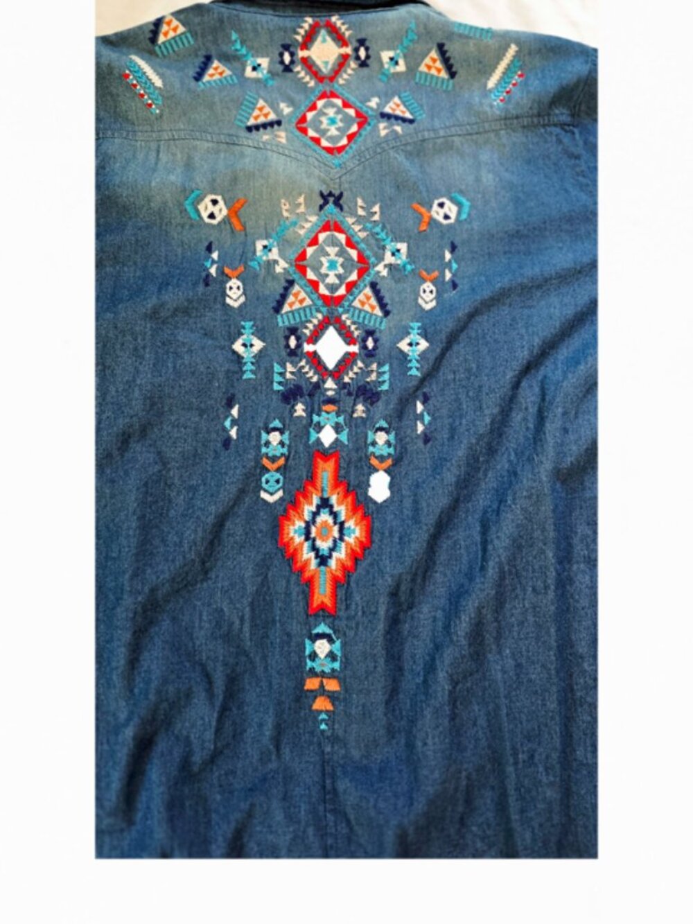 Vintage Southwestern Denim Dress Size L